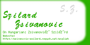 szilard zsivanovic business card